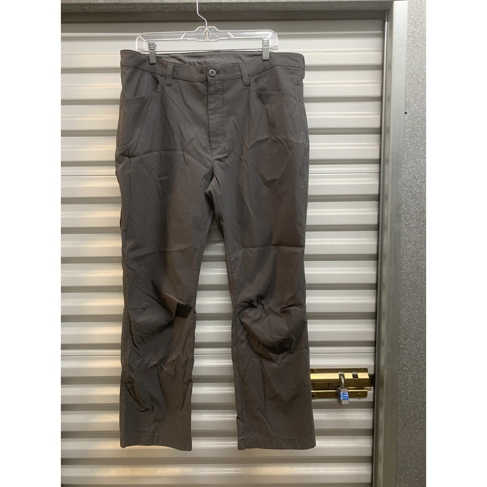 Eddie Bauer Tech Pants Mens 38x29 Gray Straight Leg Chino